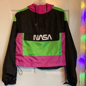 Colorful NASA Windbreaker/Rain Jacket